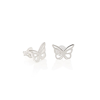 Daisy London Silver Butterfly Stud Earrings