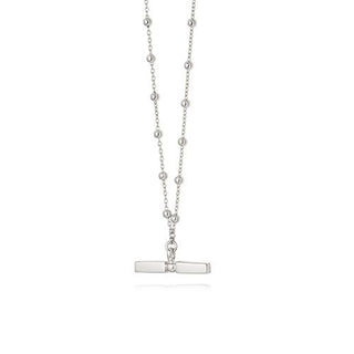 Daisy London Silver Stacked T-bar Necklace