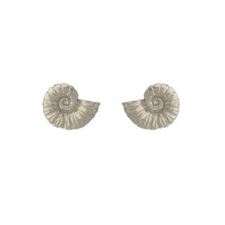 Alex Monroe Silver Ammonite Stud Earrings