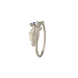 Alex Monroe Silver Clownfish Diamond And Spinel Ring