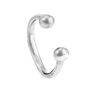 UNO de 50 Silver Zen Torque Bangle - Extra Large