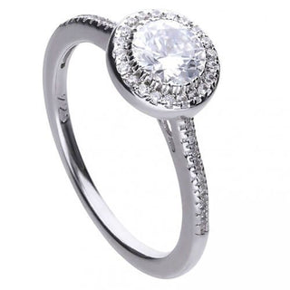 Diamonfire Silver Cz Cluster Ring With Cz Shoulders - Size R.5