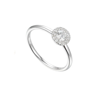 A&S Birthstone Collection 9ct White Gold Diamond April Birthstone Ring