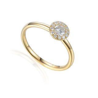 A&S Birthstone Collection 9ct Yellow Gold Diamond April Birthstone Ring
