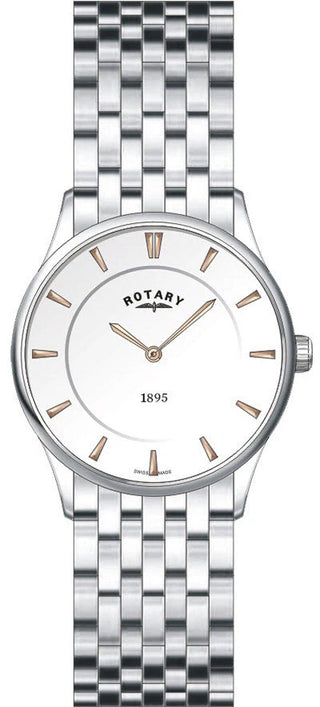 Rotary 27mm Stainless Steel White Quartz Watch