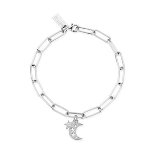 Chlobo Silver Hope and Guidance Link Chain Bracelet
