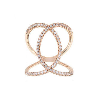 Sif Jakobs Rose Gold Plated Fucino Ring - Size 56