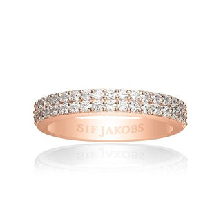 Sif Jakobs Rose Gold Plated Corte Due Ring - Size 54