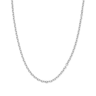 Chlobo Mens Silver Anchor Chain Necklace