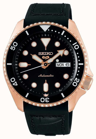 Seiko 5 Sports Gents Rose Gold Plated Automatic Watch