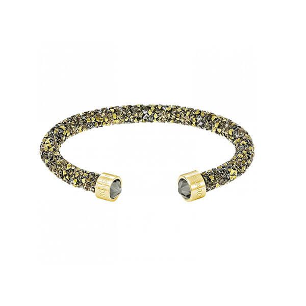 Swarovski Yellow Gold Plated Crystaldust Gold Bangle Medium