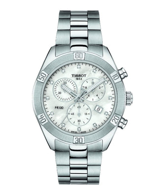 Tissot Ladies Pr100 Chronograph Mother-of-pearl Quartz Watch