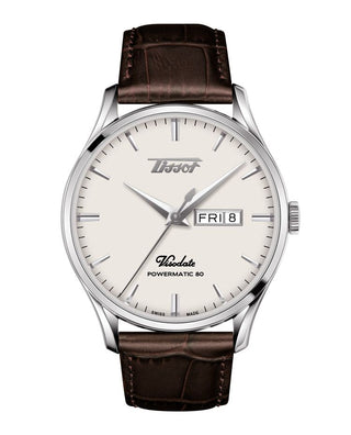 Tissot Visodate Gents Automatic Watch With A Brown Leather Strap