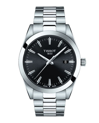 Tissot Gents Stainless Steel Black Quartz Watch