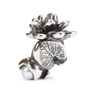 Trollbeads Silver Water Lilies Of July With Pearl