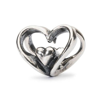 Trollbeads Silver Heart To Heart Bead