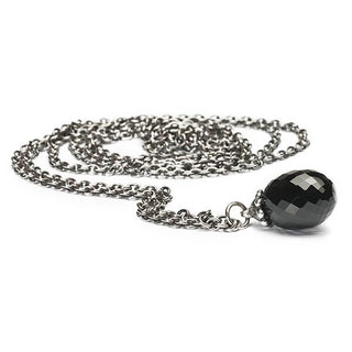 Trollbeads Silver Fantasy Necklace With Black Onyx - 90cm