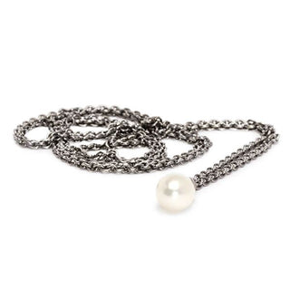 Trollbeads Silver Fantasy Necklace With Pearl - 90cm
