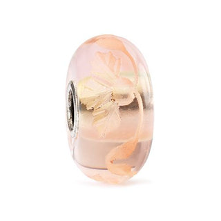 Trollbeads Engraved Romance Pink Glass Bead