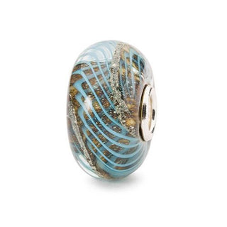 Trollbeads Limited Edition Blue Grooves Glass Bead