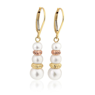 Clogau 9ct Yellow Gold Tree Of Life Pearl Drop Earrings
