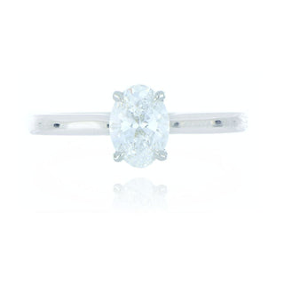 A&s Engagement Collection Platinum 0.90ct Oval Cut Diamond Solitaire Ring