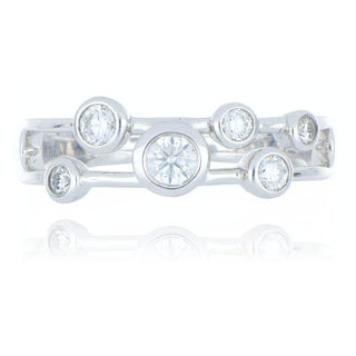 18ct White Gold 0.42ct Diamond Scatter Ring
