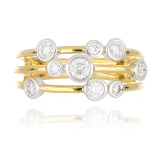 18ct Yellow Gold 0.53ct Diamond Scatter Ring