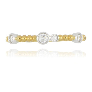 18ct Yellow Gold 0.12ct Diamond Scatter Ring