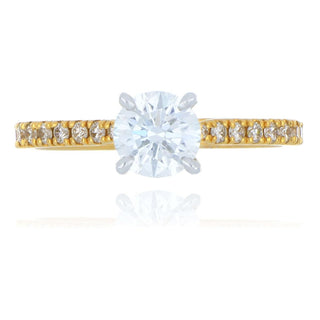 A&s Engagement Collection 18ct Yellow Gold 0.70ct Diamond Solitaire With Stone Set Shoulders
