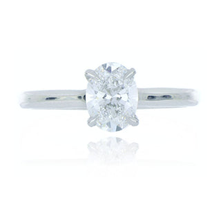 A&s Engagement Collection Platinum 1.00ct Oval Cut Diamond Solitaire Ring