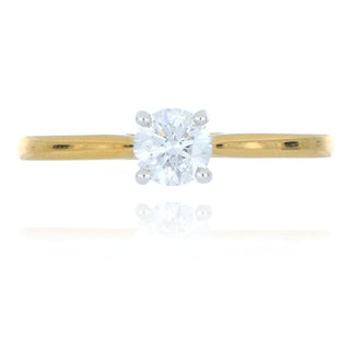 A&s Engagement Collection 18ct Yellow Gold 0.46ct Diamond Solitaire Ring