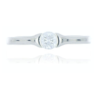 Platinum 0.30ct Diamond Tension Set Solitaire Ring