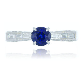 18ct White Gold 1.03ct Sapphire And Diamond Ring