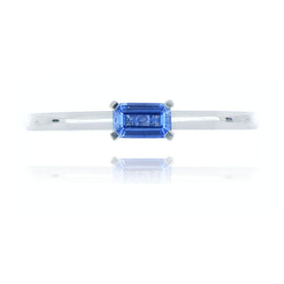 9ct White Gold 0.31ct Sapphire Solitaire Ring