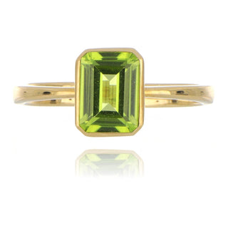 9ct Yellow Gold 1.20ct Peridot Solitaire Ring