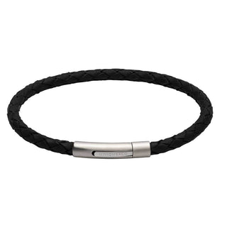Unique & Co Black Leather Bracelet - 19cm