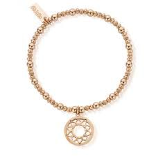 Chlobo Rose Gold Plated Mandala Heart Bracelet
