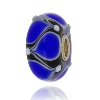 Trollbeads Unique Blue And Black Bobble Bead