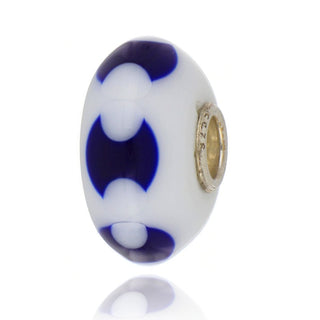 Trollbeads Unique Blue And White Bead