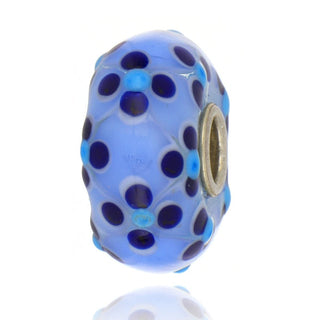 Trollbeads Unique Blue Flower Bead