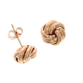 9ct Rose Gold Knotted Stud Earrings