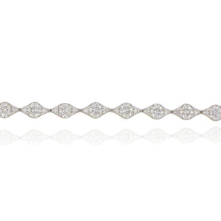 18ct White Gold 1.5ct Marquise Illusion Diamond Bracelet