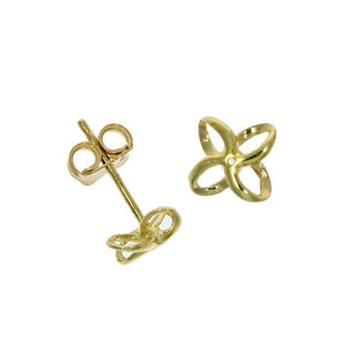 9ct Yellow Gold Flower Stud Earrings
