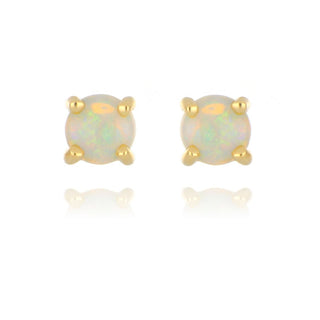 9ct Yellow Gold 0.26ct Opal Stud Earrings