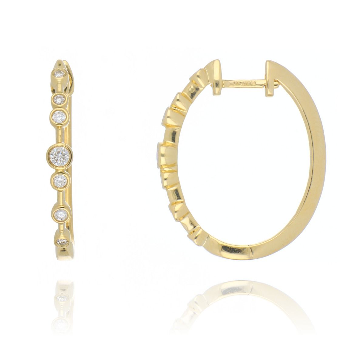 Line hoop earrings store