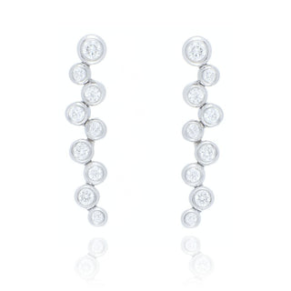 18ct White Gold 0.36ct Diamond Scatter Drop Earrings