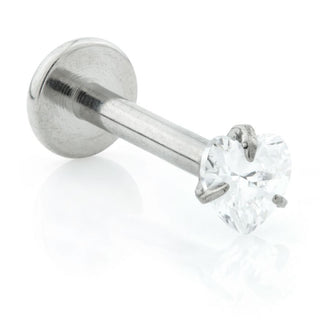A&s Ear Styling Collection Titanium Crystal Heart Single Stud Earring