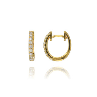 18ct Yellow Gold 0.20ct Diamond Hoop Earrings