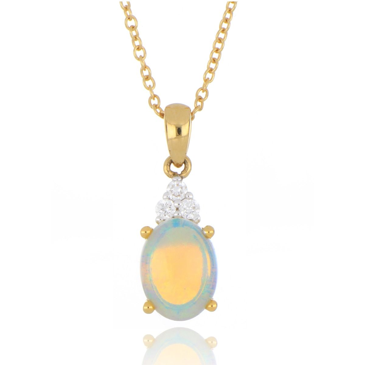 Opal and discount diamond necklace